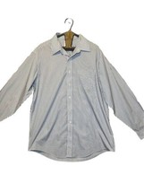 Brooks Brothers 346 Shirt Blue White Striped Mens Size 16 1/2- 4/5 Button Up - £14.40 GBP