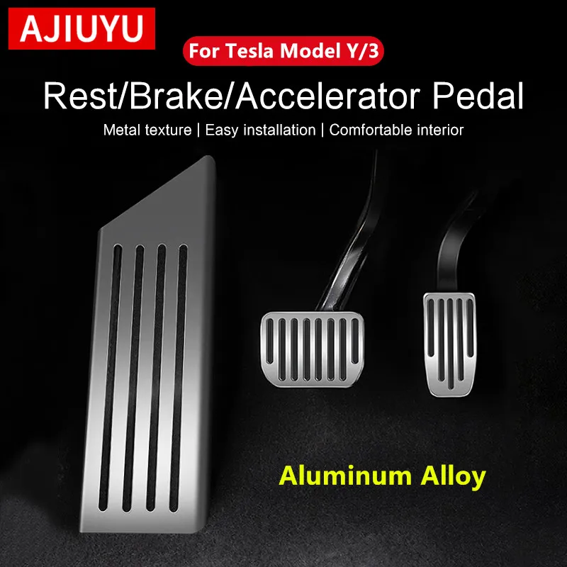 AJIUYU For Tesla Model 3 Y Aluminum alloy Foot Pedal 20-23Car Accelerato... - $7.93+