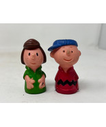 Vintage Charlie Brown And Peppermint  Patty Peanuts Gang Finger Puppets - £8.59 GBP