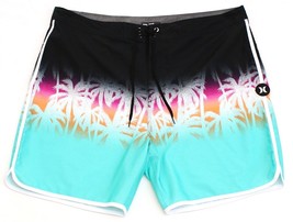 Hurley Multi Color Tropical Print 18&quot;  Boardshorts Swim Trunks Men&#39;s Siz... - £54.75 GBP