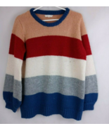 Promesa Women&#39;s Colorful Boxy Striped Sweater Size S/M - $365.81 MXN