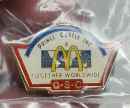 McDonald&#39;s Vintage Golden Arches Enamel Lapel Pin Prince Castle QSC  - £9.37 GBP