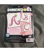 VTG Dimensions Princess Alphabet Monogram Counted Cross Stitch Kit 2004 ... - $184.44 MXN