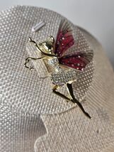 Butterfly Brooch 14 K Italian Gold Plating - 2.25" - $12.99