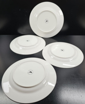 4 Anthropologie Yellow Green Floral Dinner Plates Set Red Dots Serving Dish Lot - £54.43 GBP