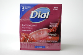 3 Bars Dial POWER BERRIES Bar Soap 4 Oz Glycerin Antioxidant DISCONTINUED - £40.05 GBP