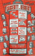 Herbert-Karsenty Galas - Original Theater Poster - Paris - 1981-82 - £139.04 GBP
