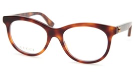 New Gucci Gg 0167O 002 Havana Eyeglasses Frame 51-18-140mm B42 Italy - $151.89