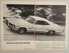 1965 Print Ad The &#39;65 Pontiac 2+2 Two-Door Car Wide Track Tiger - $15.28