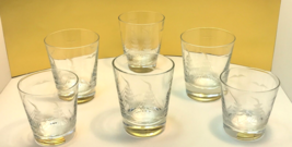 Nautical Whiskey Rock Glasses Frosted, Etched with Sailboats and Birds VTG READ - £27.23 GBP