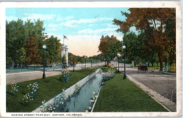 Marion Street Parkway Denver Colorado Postcard Posted 1924 - £11.41 GBP