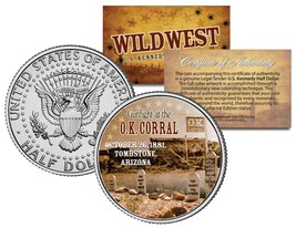 Gunfight At The O.K. Corral *Wild West Series* Kennedy Half Dollar Us Coin - £6.82 GBP