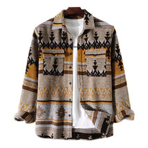 men&#39;s long sleeve thick woolen warm vintage wind proof coating  camoufla... - $40.00