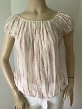 New Renee C. Cotton/Silk Blend Short Sleeve Top (Size M) - £11.82 GBP