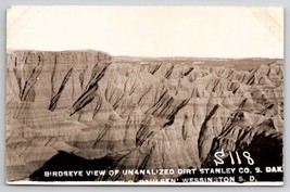 SD Birdseye View of Unanalized Dirt Stanley Co South Dakota Postcard C27 - £11.77 GBP