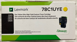 Lexmark 78C1UYE Ultra High Yield Yellow Toner CS521 CS622 CX622 CX625 New Sealed - £114.55 GBP