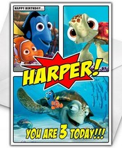 FINDING NEMO COMIC Personalised Birthday Card - Large A5 - Disney Birthd... - £3.20 GBP
