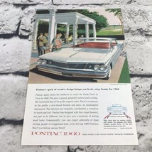 Vtg 1959 Print Ad Pontiac 1960 Wide Track Wheels Advertising Art - $9.89