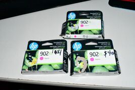 LOT OF 3 HP 902XL High Yield Magenta Original Ink Cartridge Exp:01 /2025 - $26.10