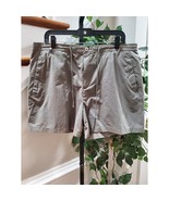 Sonoma Women&#39;s Solid Gray Cotton Pull On Mid Rise Straight Fit Bermuda S... - $32.60 CAD