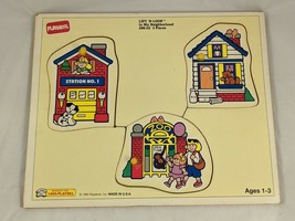 Playskool Lift n Look In My Neighborhood Puzzle 3 Pc 1992 - $8.05