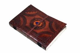 HG-LTHR Personalize 25 cm Blank Book Lapiz like blue stone grimoire leather jour - $45.00