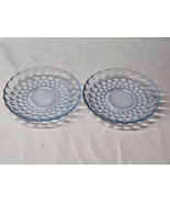 Vintage BUBBLE BLUE 6&quot; Dessert Plate By ANCHOR HOCKING - Pair Of 2 - Cir... - $11.98