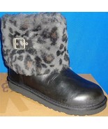 UGG Australia KIDS ELLEE Black Leopard Cuff Boots TODDLER Size US 11 NIB... - €60,36 EUR