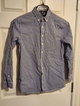 Vineyard Vines Men Whale Shirt Long Sleeve Button Up Size 16 Blue &amp; Whit... - $14.84