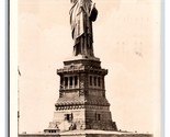RPPC Statue of Liberty  New York City NY NYC 1941 Postcard W9 - £3.06 GBP