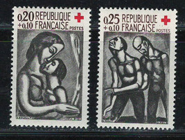 FRANCE 1961 Very Fine  MH Semi Postal Stamp Scott # 1018 Red Cross - $4.92