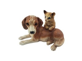 1988 Resin Cat and Dog Large Figure Sculpture by Universal Stationary No 88 USA - £33.26 GBP