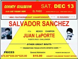 Salvador Sanchez Vs Juan Laporte 8X10 Photo Boxing Poster Picture - $4.94