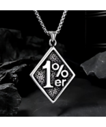 Stainless Steel 1%er Pendant and Necklace - Stainless Steel 1%er Pendant... - $19.95
