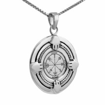 Pendentif Sceau Roi Salomon Harmonie Sociale Amulette Talisman Argent Israël - £92.93 GBP