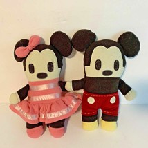 Vintage Peek A Looz Minnie &amp; Mickey Mouse Pair 12&quot; Tall Plush Stuffed Animal Toy - £23.73 GBP