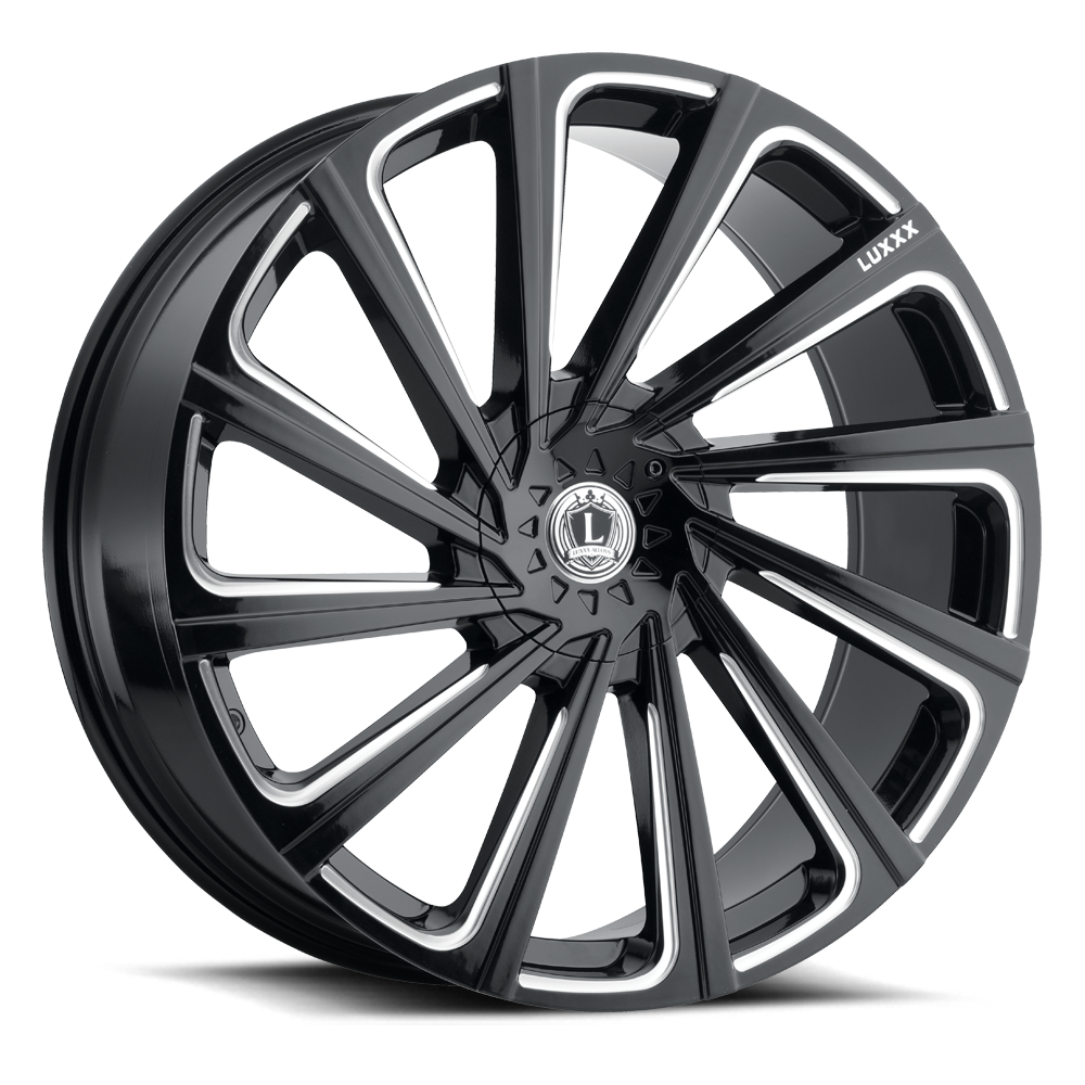 26X10 Luxxx Alloys LUX22V 6X135/139.7 +30 87.1 Gloss Black Milled - Wheel - £389.38 GBP