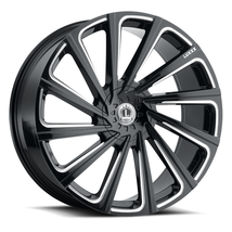 26X10 Luxxx Alloys LUX22V 6X135/139.7 +30 87.1 Gloss Black Milled - Wheel - £395.68 GBP