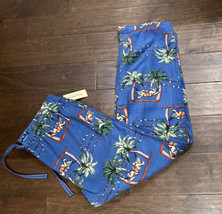 Tommy Bahama Men’s Pajama Pants Tropical Christmas Santa Sz XL Fleece Palm Trees - £23.14 GBP