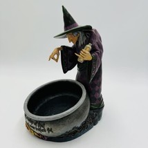 Jim Shore Witch&#39;s Brew Cauldron Candy Bowl Rare Figurine Heartwood Creek - $144.00