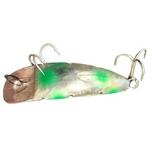 Foxee Fish Super Wobbler in green &amp; silver 4.5 in. long - $14.03