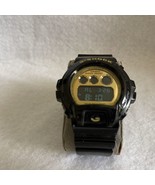 G Shock Casio Watch 1289 Black Gold Digital DW 6900CB Made Thailand Wate... - $82.59