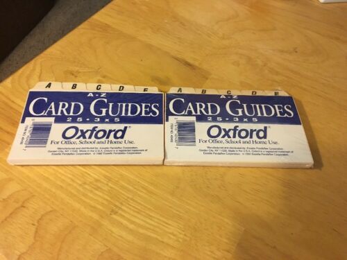 Oxford A-Z Card Guides - Classic Manilla, 2 sets - $6.79