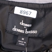 Dennis Basso Coat Women Medium Black Puffer Casual Thigh Length Tie Belt - $98.98