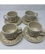 Lenox Temper-Ware Merriment Teacups And Saucers Set Of 4 Vintage, Floral - $51.39 CAD