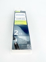 Philips Sonicare W Diamond Clean Medium Brush Heads Click On Black 2ct Lot of 2 - £23.09 GBP