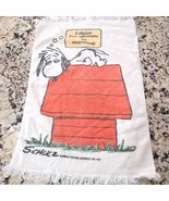 Vintage Snoopy Peanuts hand towel fringe on dog house Mornings Tastemake... - $352.88 MXN
