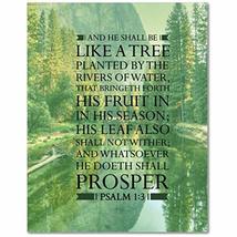 Express Your Love Gifts Bible Verse Canvas Like a Tree Psalm 1:3 Christian Home  - £54.80 GBP