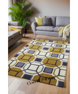 Geometric design Handmade wool pile are rugs color Beig Gold Modern9x9ft... - $949.47 CAD