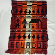 Vintage Rustic Ecuador Handmade Souvenir Small Tabletop Wall Hanging 16x22” - $462.85 MXN